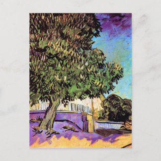 Postal Árbol de castaño en flor, Vincent van Gogh