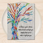 Postal Árbol de citas Inspiradoras motivacionales<br><div class="desc">Esta postal decorativa cuenta con un árbol de mosaico de color arcoiris y una cita inspiradora. Puede cambiar la cotización a una de las suyas. Utilice la opción Personalizar adicional para cambiar el tamaño, estilo o color del texto Dado que creamos nuestra ilustración no encontrará esta imagen exacta de otros...</div>