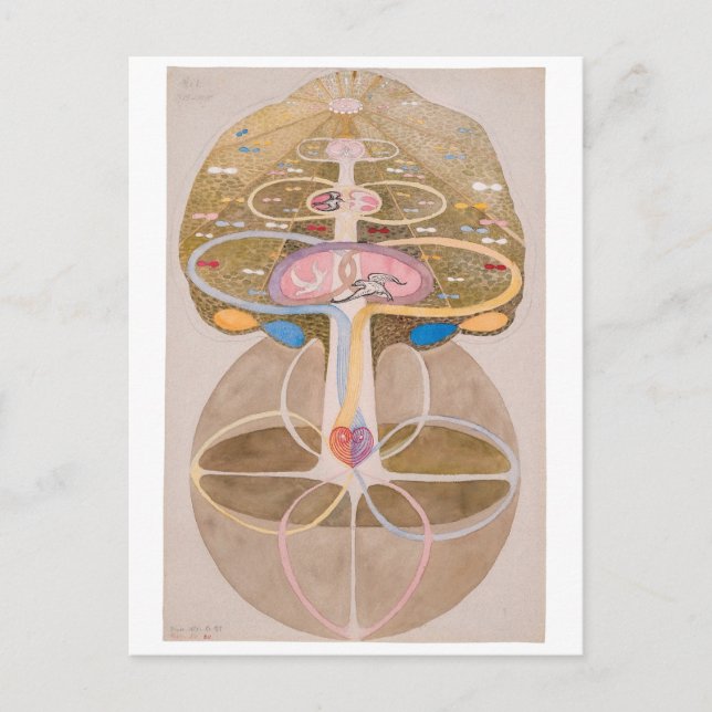 Postal Árbol de conocimiento No. 1 | Hilma af Klint | (Anverso)