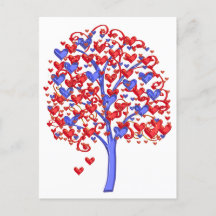Árbol de corazones rojos Valentine
