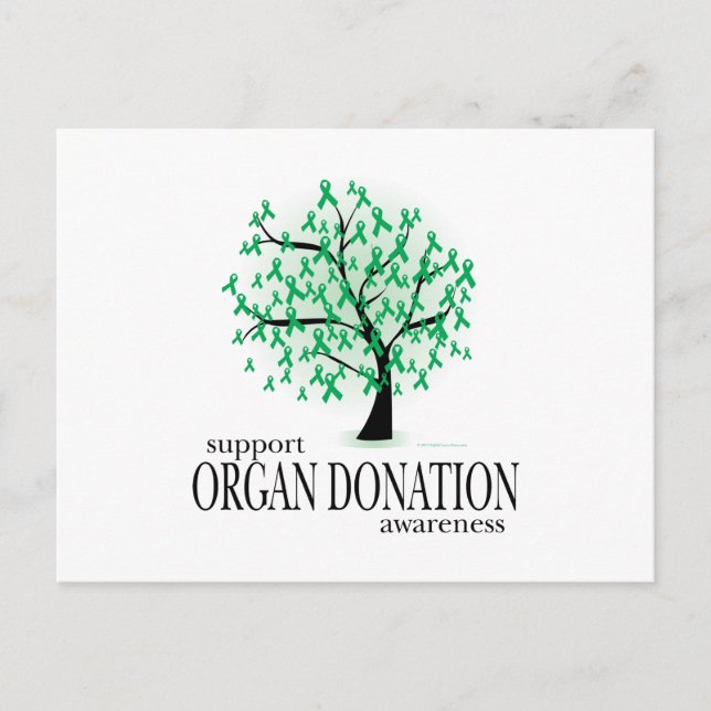 Postal Árbol de donación de órganos (Anverso)