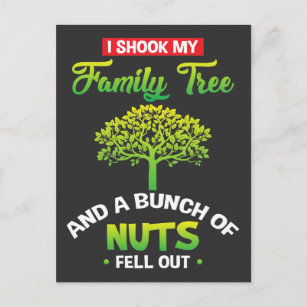 Postal Árbol de familia - dicho familiar divertido