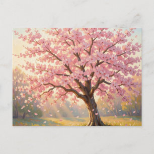 Postal Árbol de flor de cerezo en flor en primavera