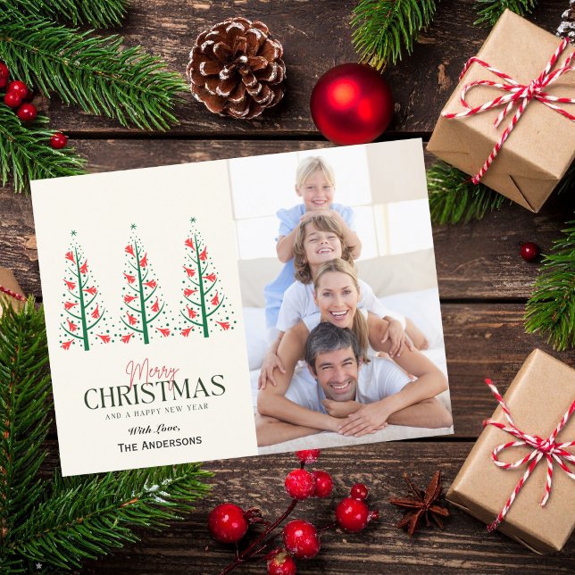 Postal Árbol de fotos de feriado navideño en avión divert (Subido por el creador)