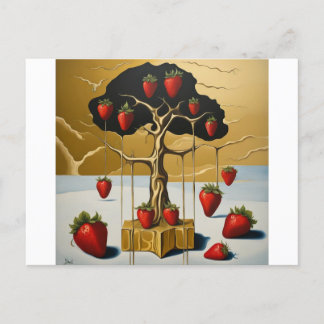 Postal Árbol de fresas doradas