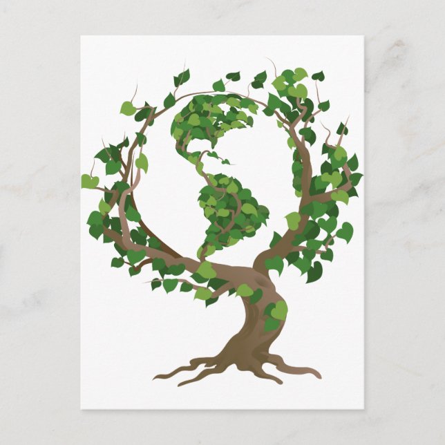 Postal árbol de globo (Anverso)