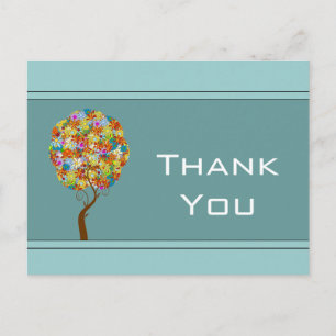 Postal Árbol de hadas de hadas floridas encantado