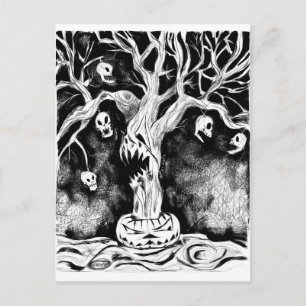 Postal Árbol de Halloween