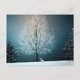Postal Árbol de invierno impresionante - ¡Completo con co
