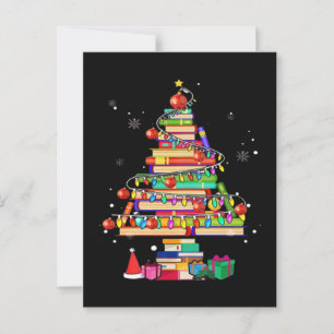Postal Árbol de la Biblioteca Feliz Navidad