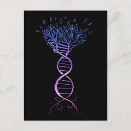 Postal Árbol de la cadena del ADN de la vida árbol geneal
