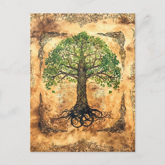 Postal Árbol de la Vida Celta (Anverso)