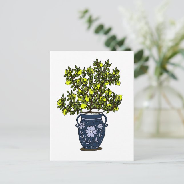 Postal Árbol de limón (Anverso de pie)