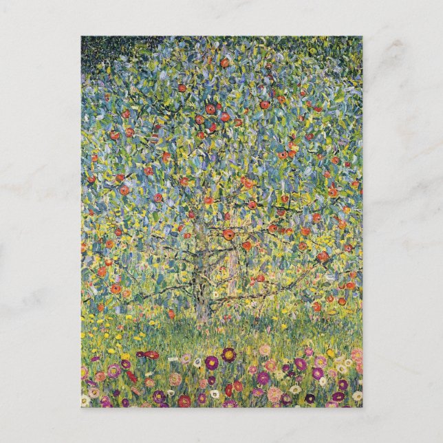Postal Árbol de manzanas por Gustav Klimt, Art Nouveau vi (Anverso)