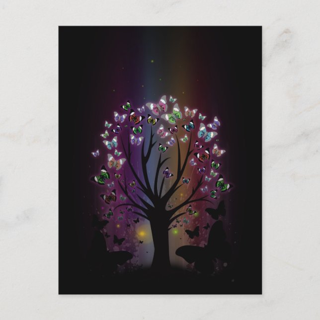 Postal Árbol de mariposa (Anverso)