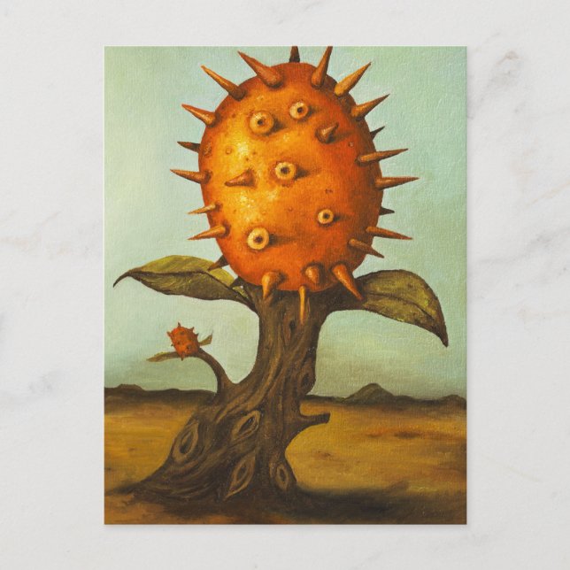 Postal Árbol de melón surrealista (Anverso)