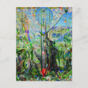 Postal Árbol de mi vida por Joseph Stella
