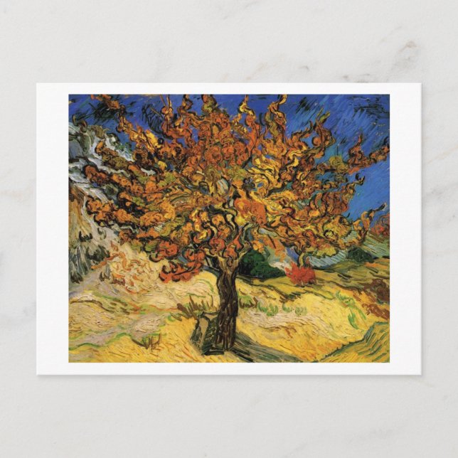 Postal Árbol de moras (F637) Bella Artes Van Gogh (Anverso)
