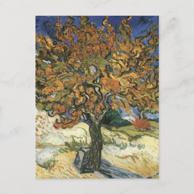 Postal Árbol de moras por van Gogh (Anverso)
