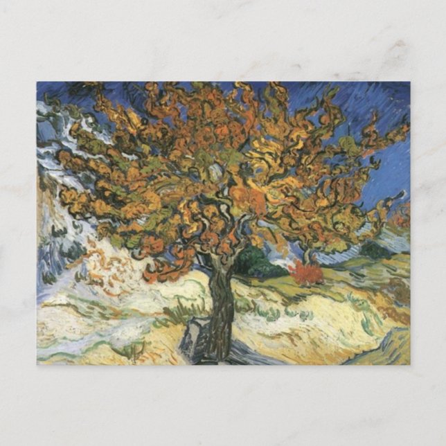 Postal Árbol de moras por van Gogh (Anverso)