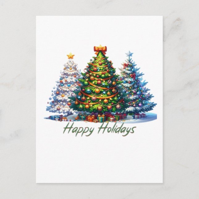 Postal árbol de Navidad (Anverso)
