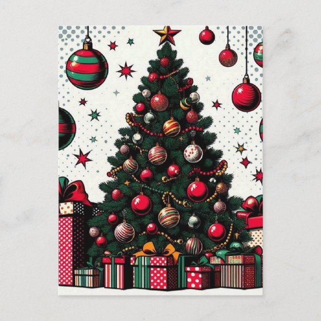 Postal árbol de Navidad (Anverso)
