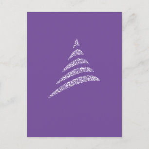 Postal Árbol de Navidad Amiable Monocromo Artístico