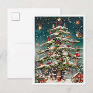 Postal Árbol de Navidad Antiguo