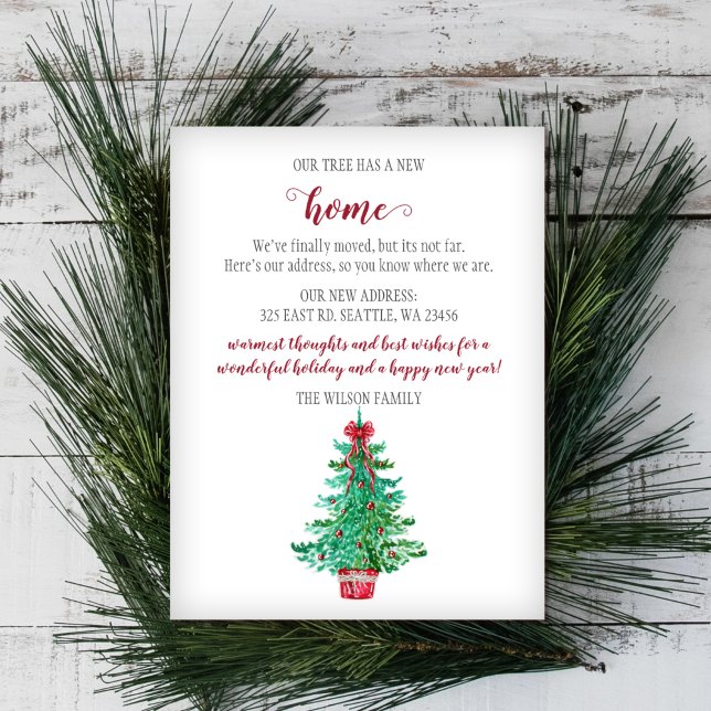 Postal Árbol de Navidad Antiguo Nos hemos mudado Movimien (Subido por el creador)