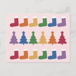 Postal Árbol de Navidad arcoiris #2