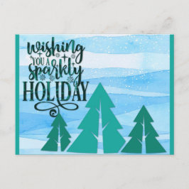 Postal Árbol de Navidad Brillante