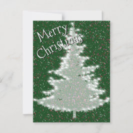 Postal Árbol de Navidad brillante de invierno encantado