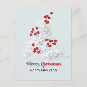 Postal Árbol de Navidad Copo de Nieve