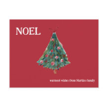 Árbol de navidad de acuarela festiva