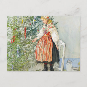Postal Árbol de Navidad de Carl Larsson