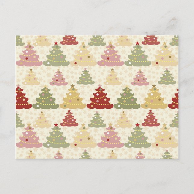 Postal Árbol de Navidad de colores (Anverso)