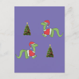 Postal Árbol de Navidad de Dinosaurios navidades