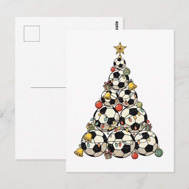 Postal Árbol de Navidad de Fútbol (Anverso / Reverso)