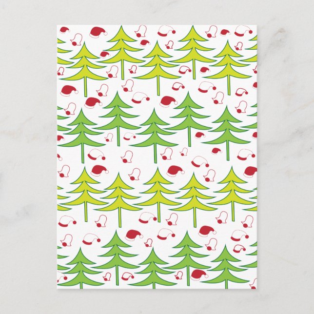 Postal Árbol de Navidad de Invierno  (Anverso)