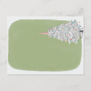 Postal Árbol de Navidad de Tinsel moderno de mediados de 