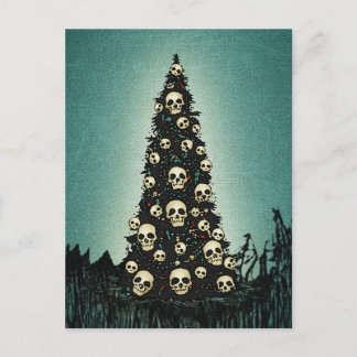 Postal Árbol de Navidad Dream con cráneos