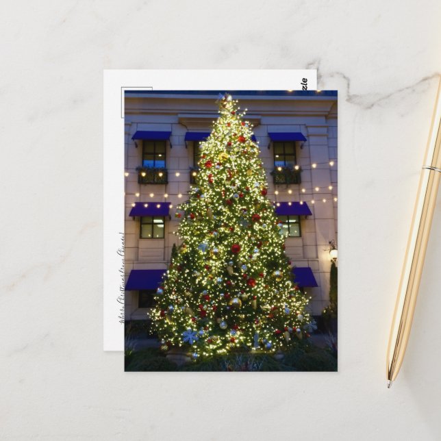Postal Árbol de Navidad en el Waldorf Astoria Chicago (Anverso/Reverso In Situ)