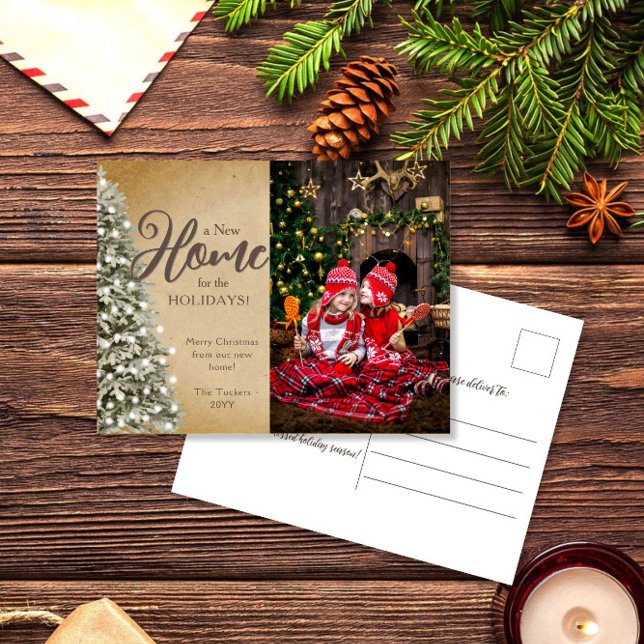 Postal Árbol de Navidad en pergamino nueva foto de casa e (Subido por el creador)