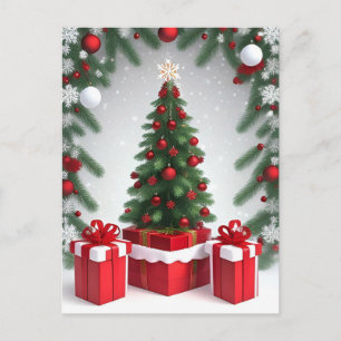 Postal 🎄 Árbol de Navidad en un país de las maravillas n