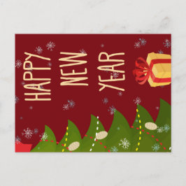 Postal Árbol de Navidad Feliz Año Nuevo