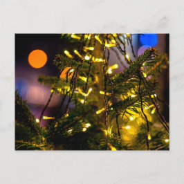 Postal Árbol de Navidad, luces decorativas