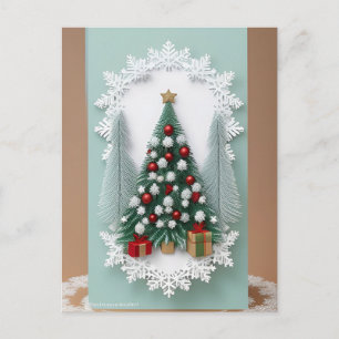 Postal ❄️ Árbol de Navidad mágico en nieve ✨ Festivo