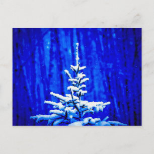 Postal Árbol de Navidad, Nieve, Noche Mágica