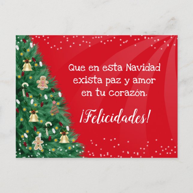 Postal Árbol de Navidad - Personalizable (Anverso)