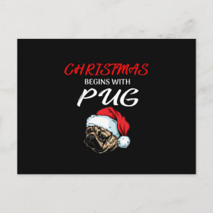 Postal Árbol de Navidad Pitbull Cubierto De Lámparas